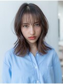 大人かわいい大人ウルフレイヤーカット透明感ベージュカラー