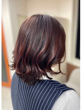 マティーナ ヘアー 池袋(Matina hair) 【ブリーチ無しワインレッドヘアカラー】20代30代40代50代