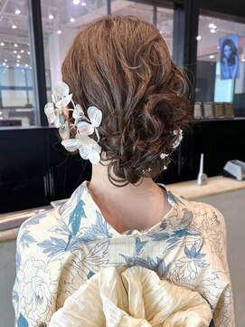 アルバム 銀座(ALBUM GINZA) 浴衣ヘア_切りっぱなしボブエアリーロング_ba473091