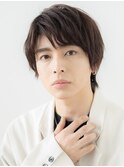 斜めバングで目力UP!マットブラウンナチュラルショートc南越谷