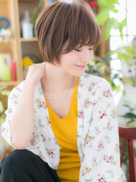 カバーヘア イヴ 戸頭店(COVER HAIR EVE) カーキグレージュ前下がりマッシュショートc5戸頭20代30代40代