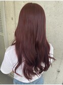 ブリーチなしダブルカラー レッド 10代 20代