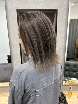 リベストバイジェービー 稲毛(li best. byjb) デザインカラー/レイヤーカット/ウェットヘア/オリーブベージュ