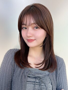 アフロート ディル(AFLOAT D'L) ☆小顔レイヤーカットデジタルパーマチェリーブラウン