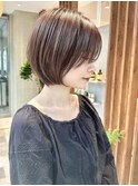 長めショートボブ/ショートヘア/前下がりショート/30代40代50代