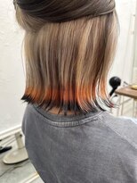 ロミー 本厚木(ROMMY.) くびれボブヘア◎エンドカラー◎コーラルオレンジ20代~50代