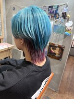 ヲタクに美容室は難しい。&nbsp;ハイトーンウルフ×ラベンダーピンクインナー