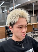 刈り上げセンターパート/波巻きツイストスパイラル/南堀江