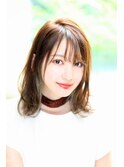 【Aere池袋】インナーカラー外ハネセミディ☆進藤千草