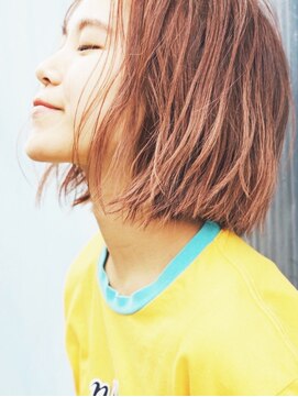 エミイ 鎌倉(eMii.) パッツンボブハイトーンピンクカラー【エミイ　鎌倉】