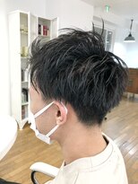 ヘッズ 本八幡店(HEADS)&nbsp;メンズショート　マッシュ　センターパート　メンズパーマ