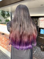 ビグディーサロン 武庫川(BIGOUDI salon) グラデーションレッドピンクバイオレット