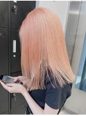 1388透明感外国人風カラーオレンジベイビーピンクネオンカラー