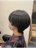 ブリーチなしナチュラルハイライト×ショートカット