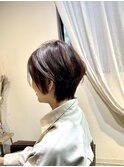 マニッシュショート×水素ケイ素頭皮毛髪改善×ミントベージュ