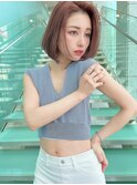 【Lond ambre】伊藤ガク チョコレートカラー/ボブ/ショート/韓国