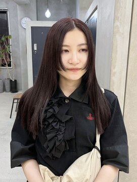 テトヘアー(teto hair) 切りっぱなしパッツンワイドバングレイヤーウルフ