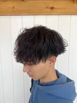 アメラボ(AmeLab)&nbsp;緩め波巻きパーマ名古屋天白区刈り上げマッシュ