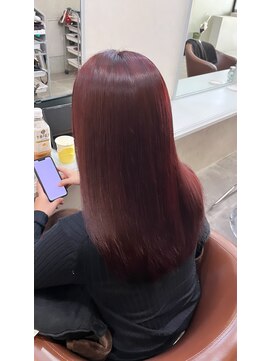 アンダーバーホワイト 広島 本通店(_WHITE) 髪質改善酸性ストレート×カシスレッド