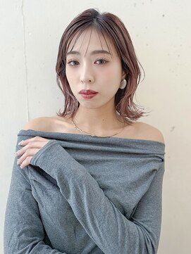 ビーチ(BEACH) くびれ外ハネミディアムシースルーバング