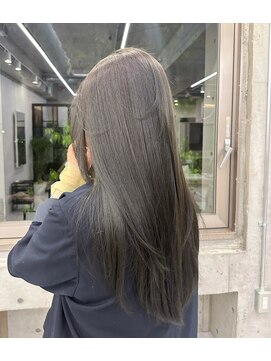 ディジョン(Dijon) 韓国顔まわりレイヤーカットグレージュオリーブベージュブラウン