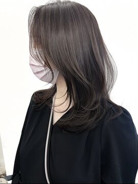 ネイロ バイ ジルブラン 葛西(NeiRo by JIL BLAN) レイヤーカットハイライト白髪ぼかしミディアムダブルカラーボブ