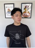 メンズショート×ツイストパーマ
