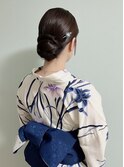浴衣 綺麗めシニオン【福島/ヘアセット】