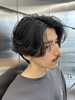 フェザーショートフェザーパーマスパイラルパーマセンターパート