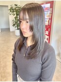 韓国ヘアーハッシュカットレイヤーカットグレージュブリーチ無し
