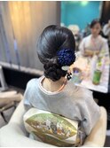 和装　サイドシニヨン