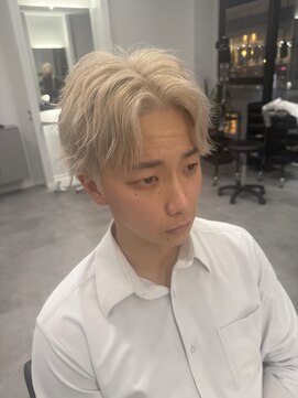 ナンバー 竪町(number+) 透明感抜群♪ダブルカラーブリーチミルクティーベージュ