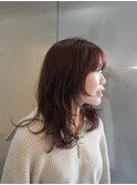 大人レイヤーミディスタイル/顔まわりカット