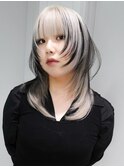 前髪カットブリーチ顔周りレイヤーロング_ba559621
