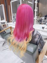 デイズ(days)&nbsp;ミックスカラービビッドピンクにイエローカラーグラデーション