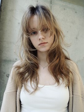 シティ(sity.) 天神 ブリーチなしダブルカラー レイヤーカット 暖色カラー