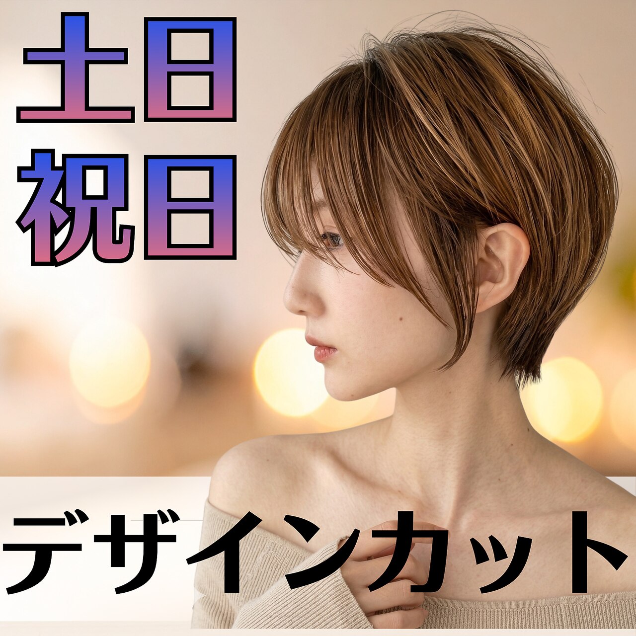 【土日祝限定】デザインカット　\2700【直前予約大歓迎♪】(カット5cm以内)