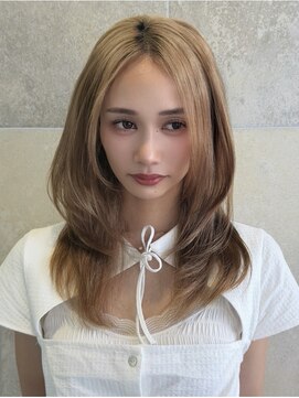 ニューヨークニューヨーク なんば道頓堀店(NYNY) ミルクティベージュ×ミディアムレイヤー