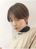 ナチュラルカール耳掛け_ネイビーカラーフレンチボブ_46423
