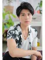 ミック 日暮里店(miq)&nbsp;黒髪ワイルドアップバングでくせ毛ショートb