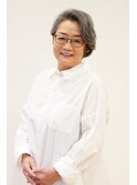 【えがお美容室】50代60代に人気◎白髪を活かしたショートボブ
