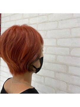 ビス ヘア アンド ビューティー 西新井店(Vis Hair＆Beauty) イヤリングカラー/ケアブリーチ/サーモンピンク/モテ髪