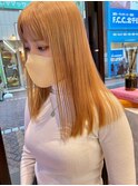 【伊勢】艶髪くびれミディ/セクションカラー/ペールベージュ