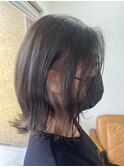 ちらっとインナーカラー 暗髪