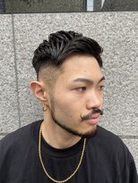 レンゲン(LENGEN) 束感刈り上げビジネス七三ツーブロックアップバング１０４０