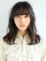 アンドレイ 表参道(andrey)&nbsp;[ANDREY]グレーベージュ/レイヤーロング/前髪パーマ黒髪カタログ