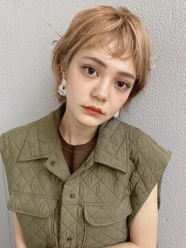 マルツ 銀座(maltu) ショートヘアことりベージュニュアンスカラー前髪あり銀座東京