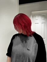 ゼスト 八王子店(ZEST)&nbsp;チェリーレッドカラー/ウルフカット/小林胡桃