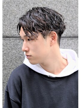 ノイセル 心斎橋(Noisyle) スパイラルパーマ×ツーブロック×センターパート