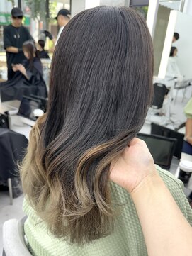 ビューブルー 亀戸錦糸町(VIEW BLUE) 美髪カールグラデーションエアリーロングセミディ